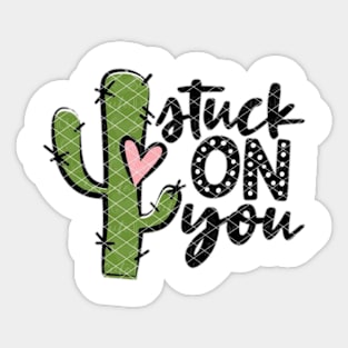 Stuck On You Cactus Sticker